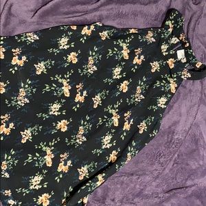 Flowing floral blouse